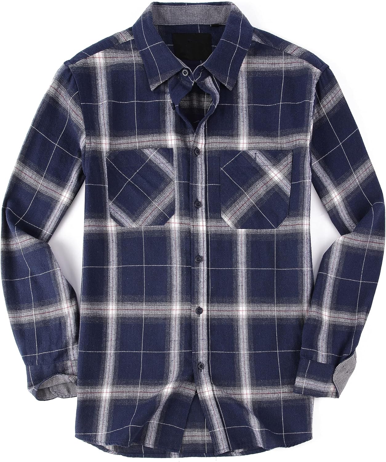Esabel.C Mens Flannel Shirt Regular Fit Long Sleeve,Casual Button Down Plaid Flannel Shirt for Men-37
