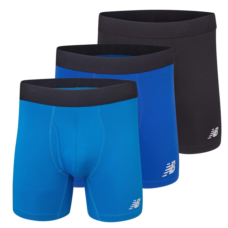New Balance Men's Performance Boxer Briefs with Fly, Breathable Stretch Underwear, Moisture Wicking, Soft Waistband (3 Pack)-68