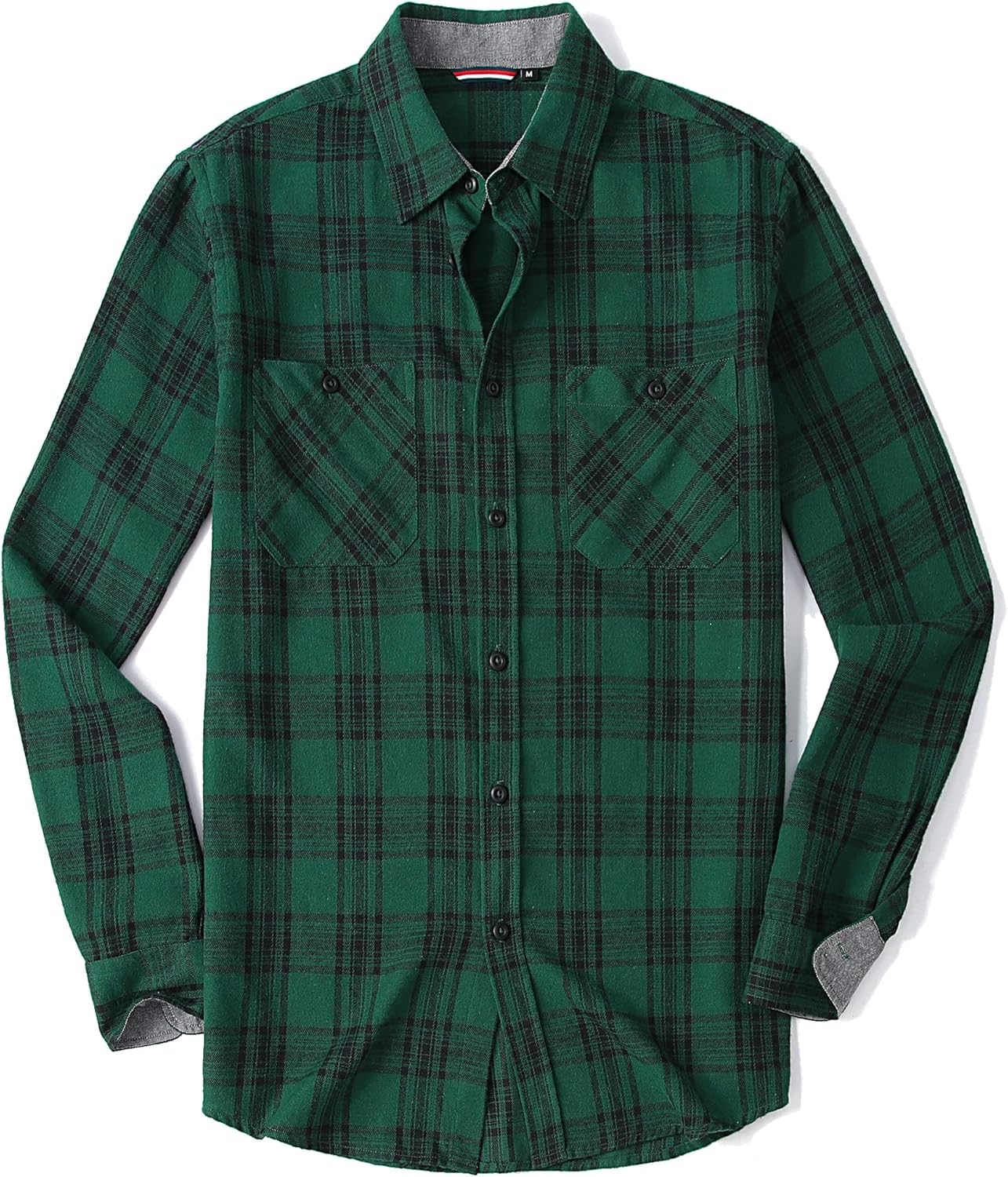 Esabel.C Mens Flannel Shirt Regular Fit Long Sleeve,Casual Button Down Plaid Flannel Shirt for Men-18