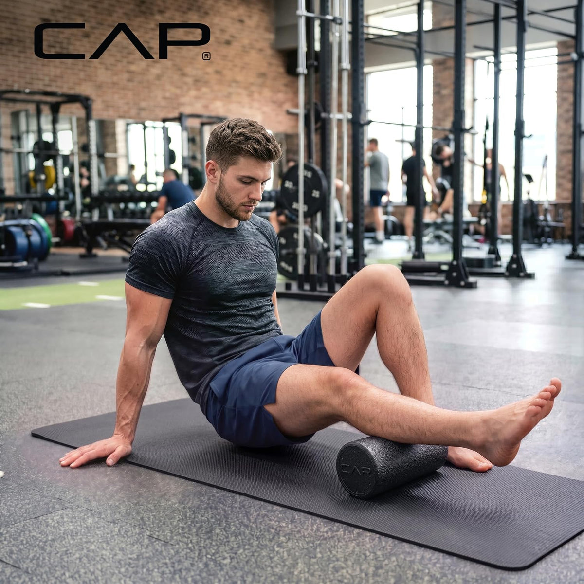 CAP 36-Inch Firm High-Density Foam Roller, Exercise & Recovery Massage, Black