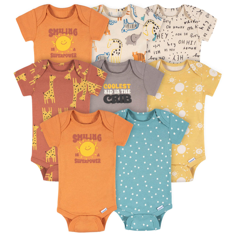 Onesies Brand unisex-baby 8-pack Short Sleeve Mix & Match Bodysuits