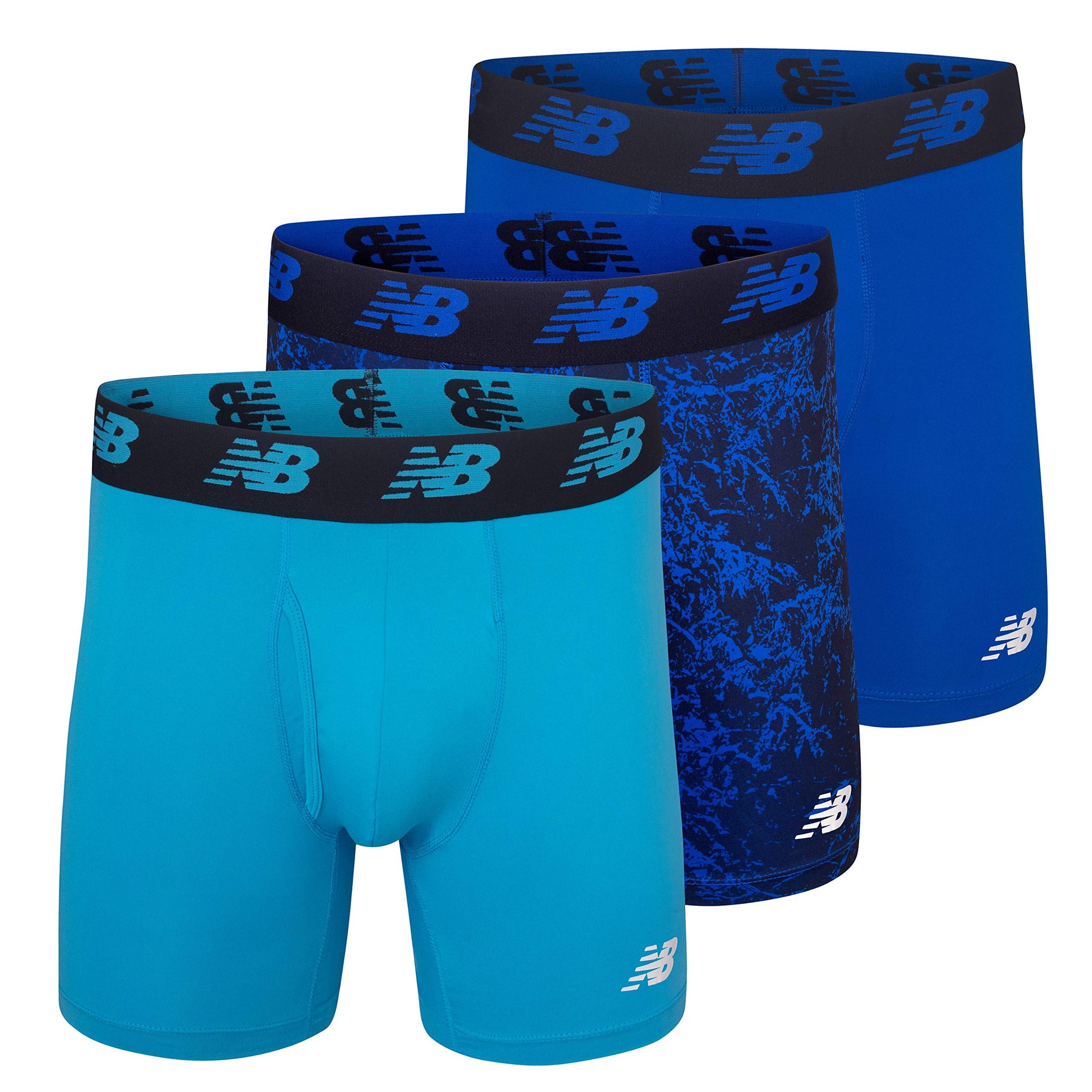 New Balance Men's Performance Boxer Briefs with Fly, Breathable Stretch Underwear, Moisture Wicking, Soft Waistband (3 Pack)-7