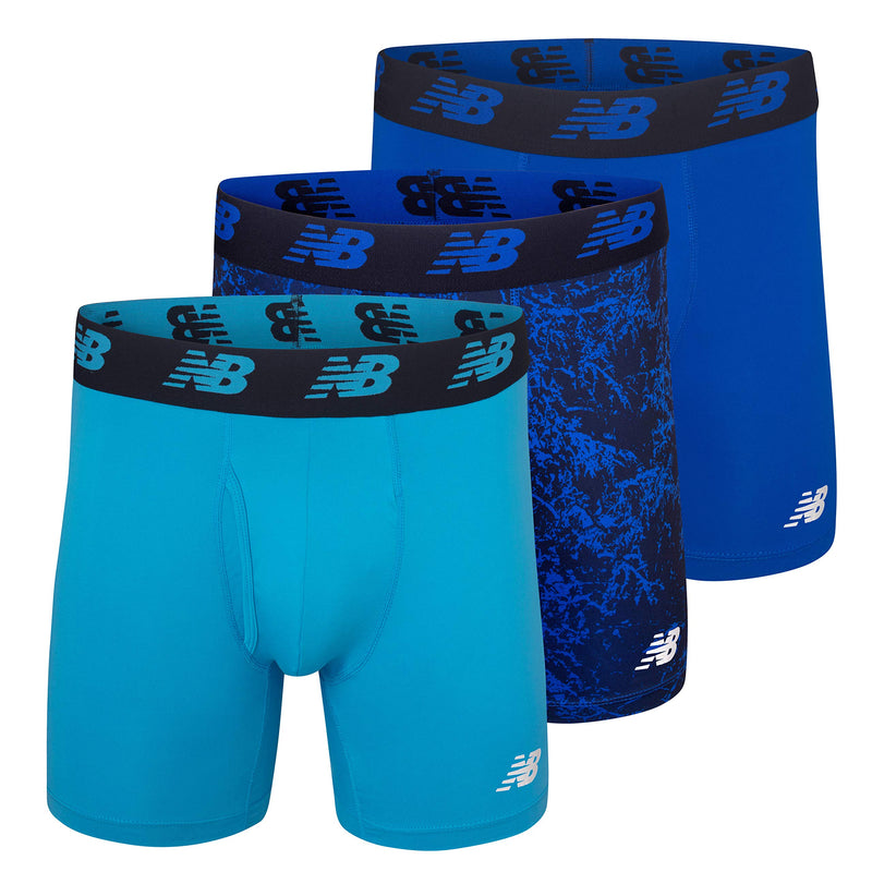New Balance Men's Performance Boxer Briefs with Fly, Breathable Stretch Underwear, Moisture Wicking, Soft Waistband (3 Pack)-55