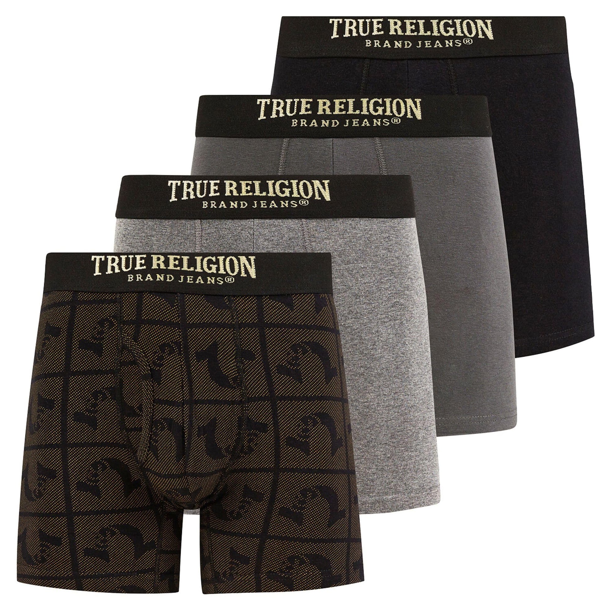 True Religion Mens Boxer Briefs Cotton Stretch Underwear for Men Pack of 4-6