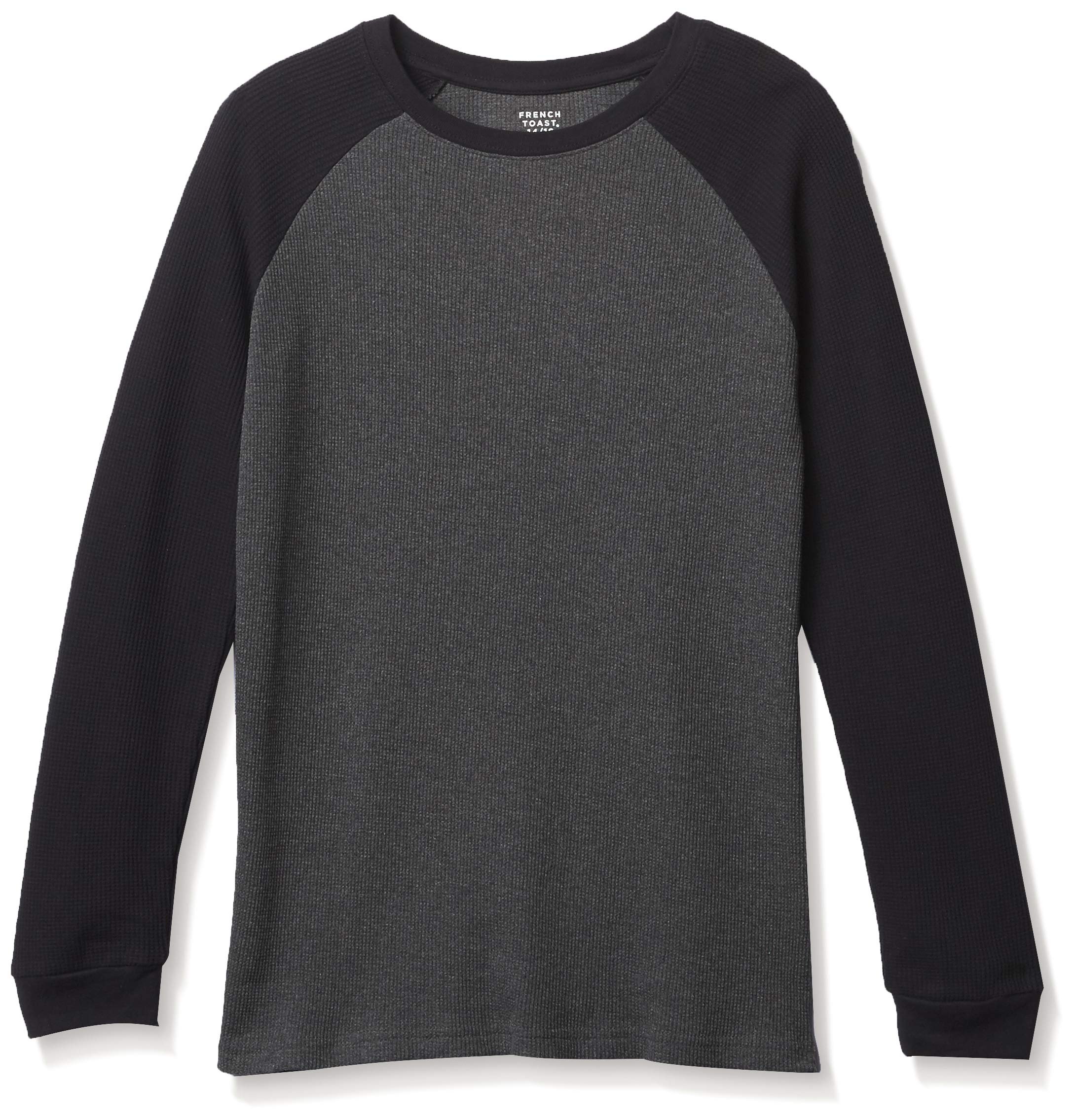 French Toast Boys Long Sleeve Thermal Waffle Tee T-Shirt White