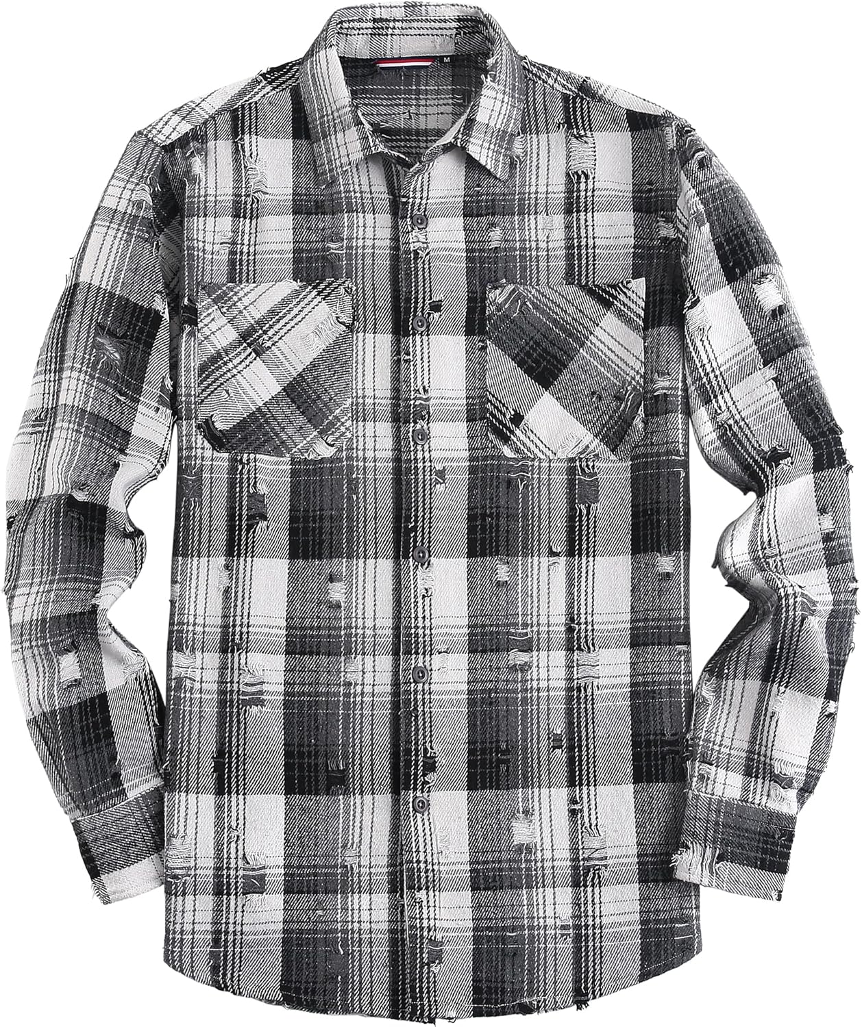 Esabel.C Mens Flannel Shirt Regular Fit Long Sleeve,Casual Button Down Plaid Flannel Shirt for Men-63