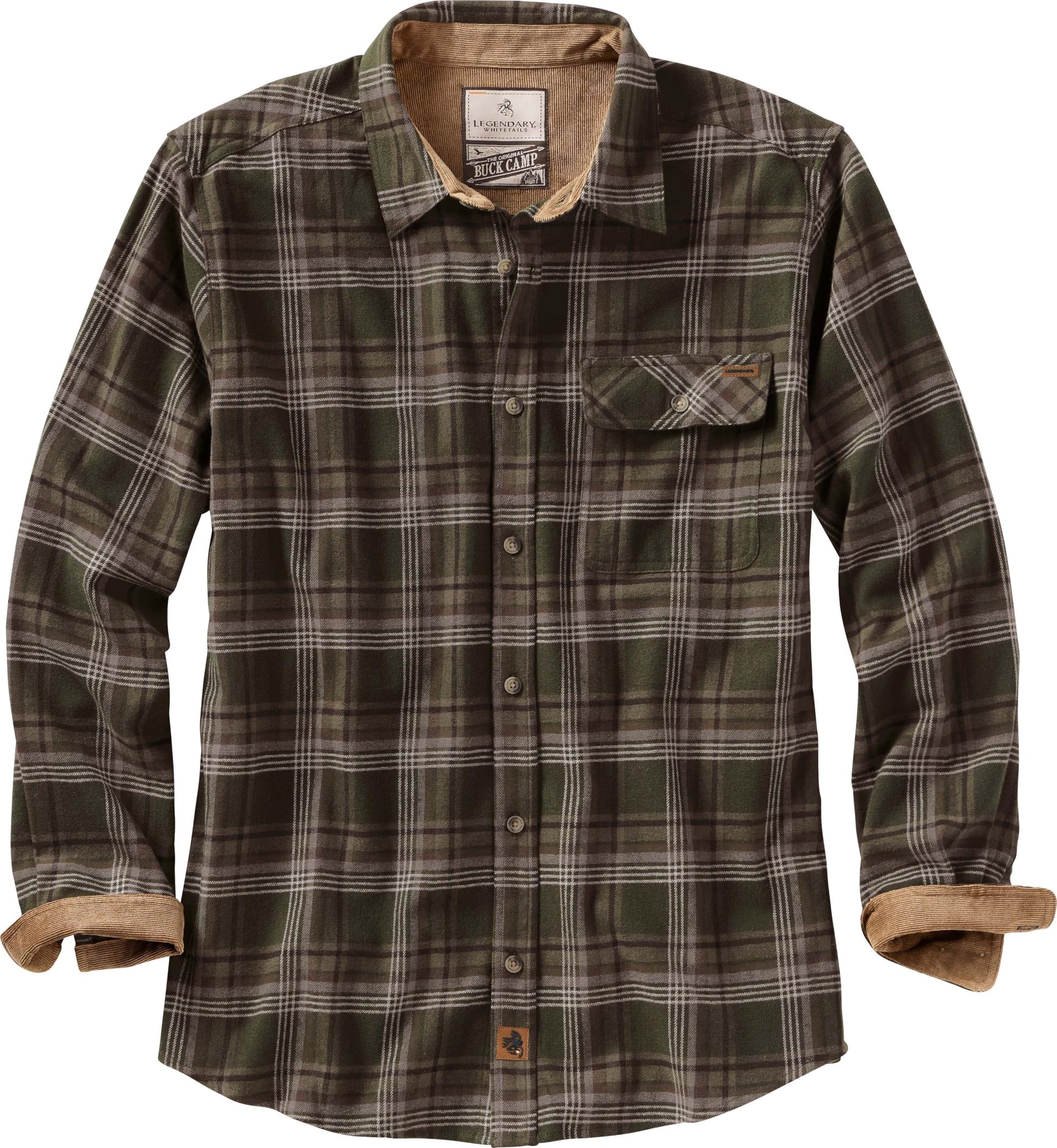 Legendary Whitetails Men's Flannel Shirt Long Sleeve Button Down 100% Cotton-49