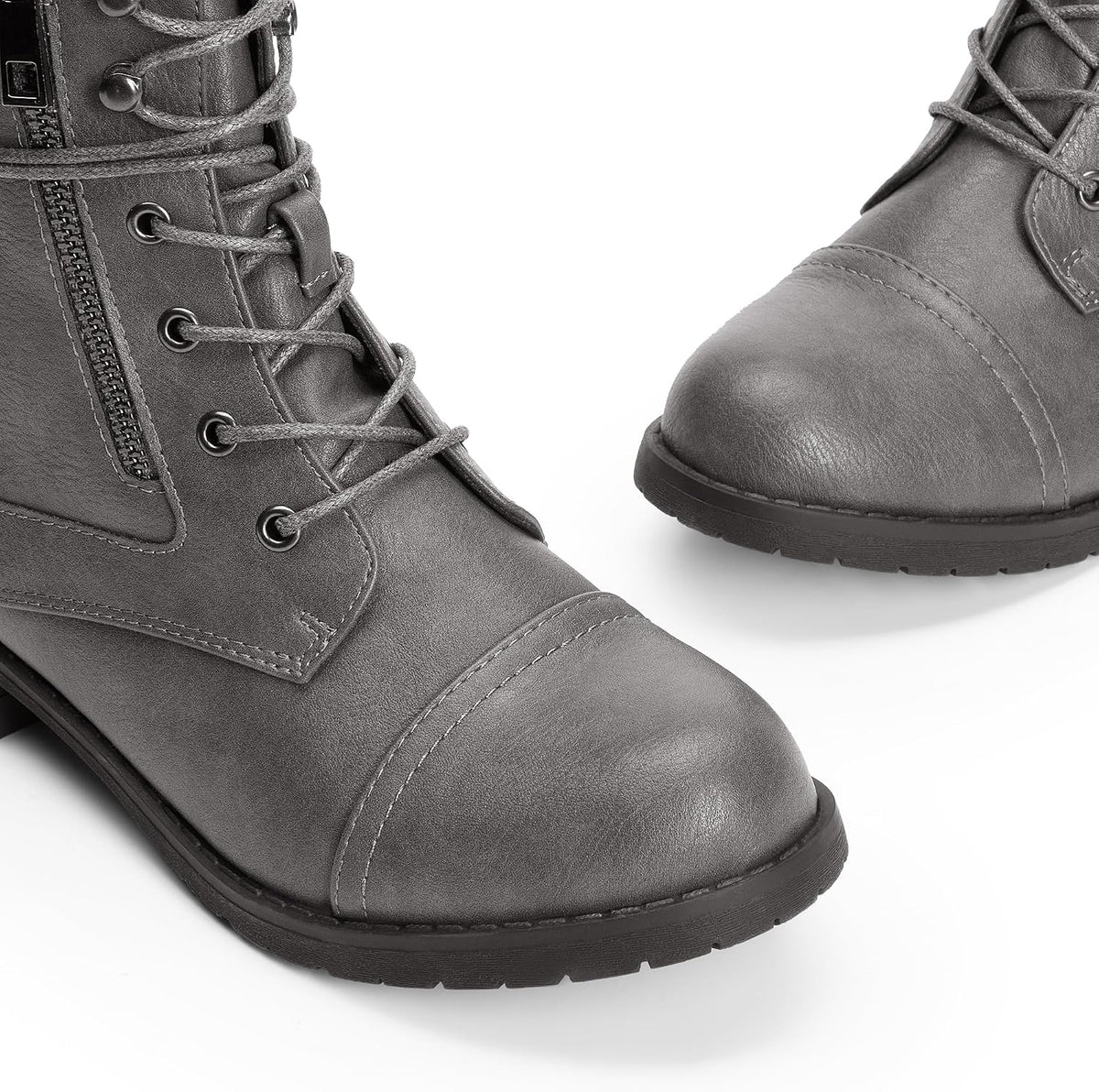 DREAM PAIRS Women's Lace Up Combat boots Ankle Booties
