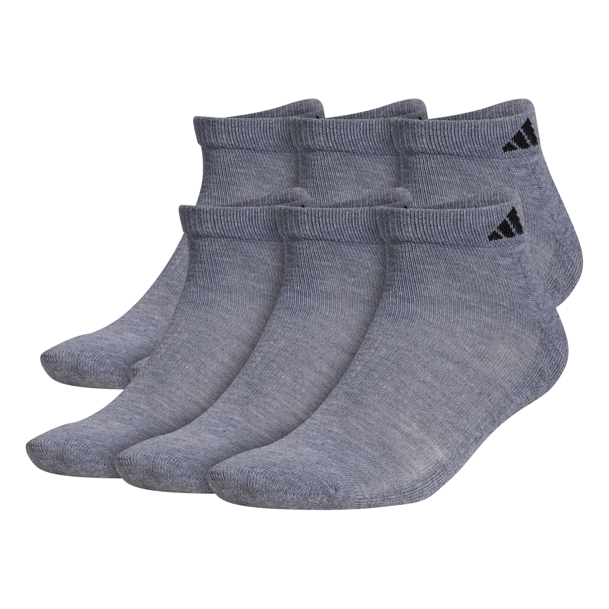 adidas Men's Athletic Cushioned Low Cut Ankle Socks (6-Pair Pack)-12