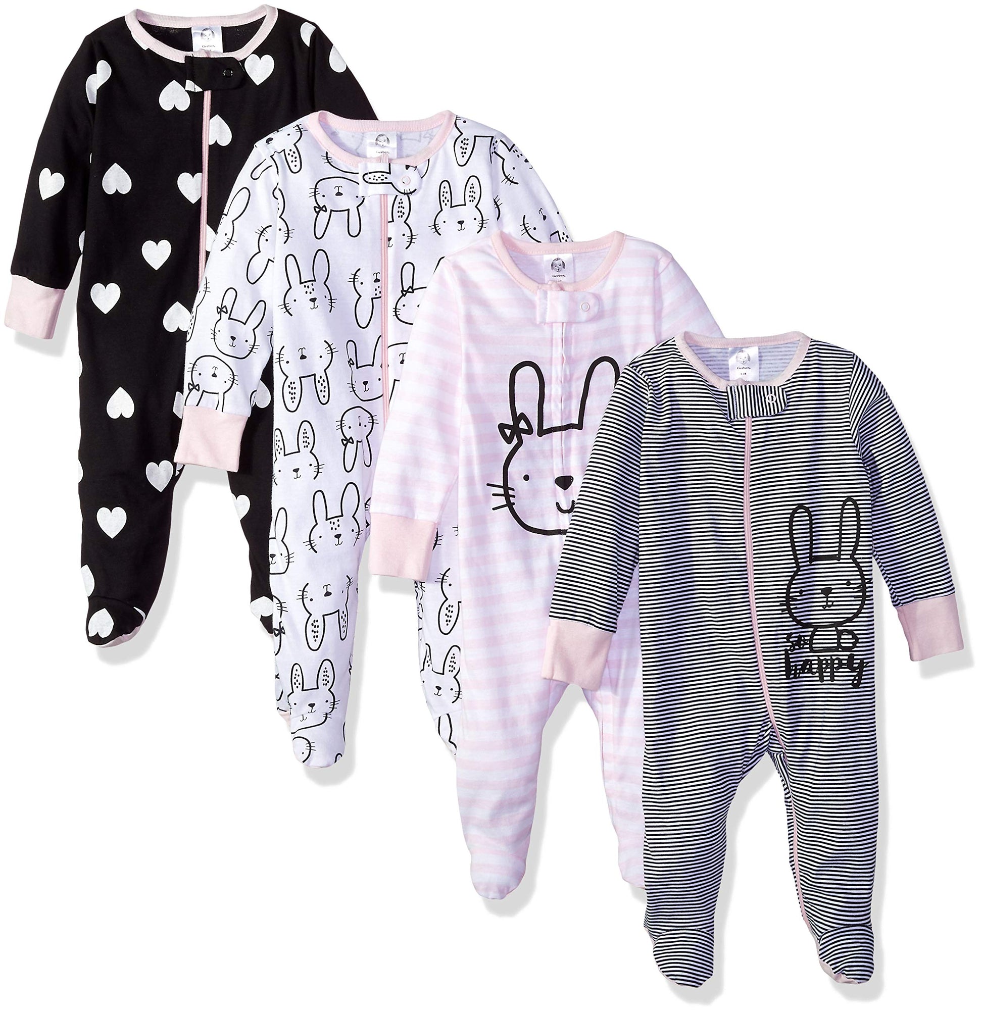 Gerber baby-girls 4 Pack Sleep N' Play Footie-31