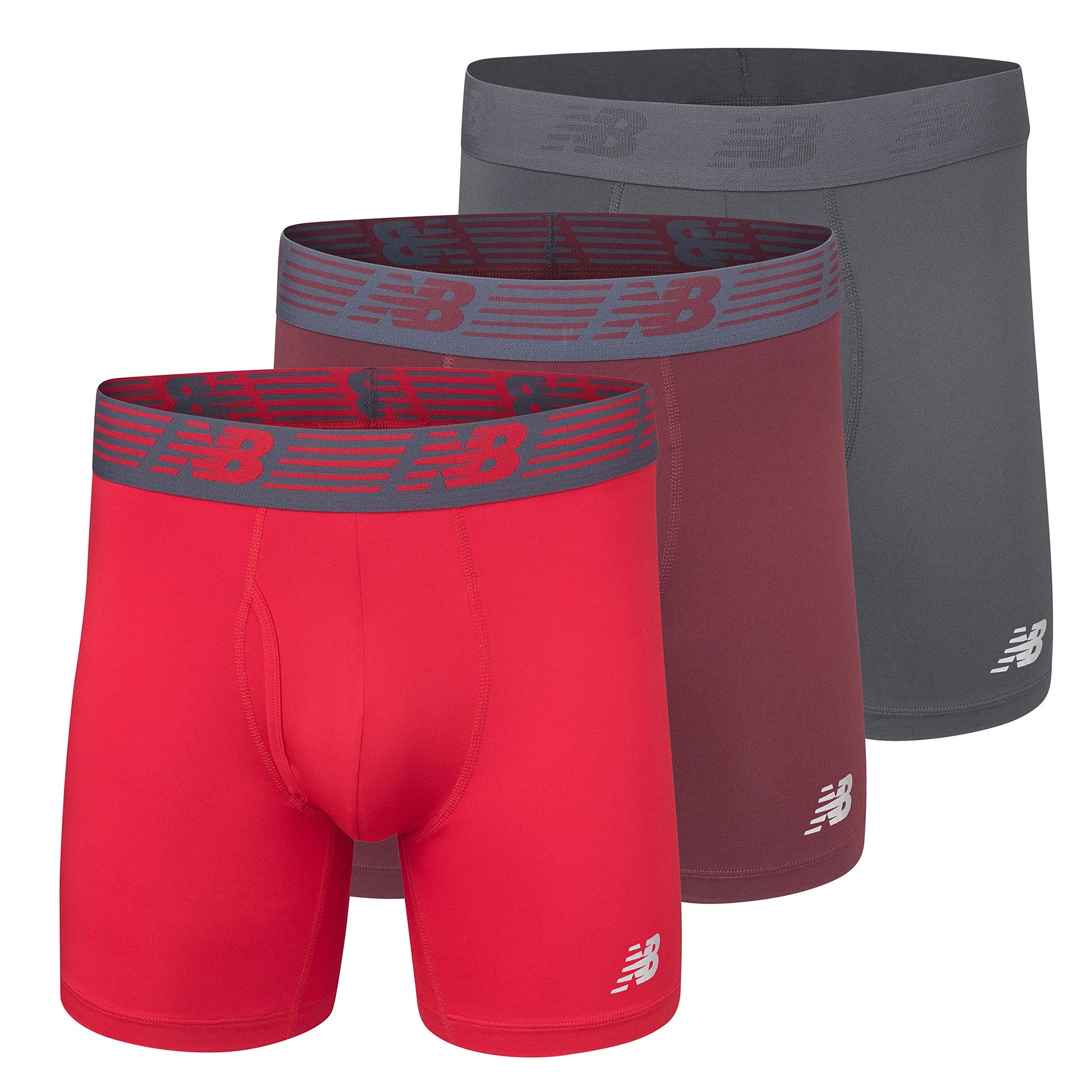 New Balance Men's Performance Boxer Briefs with Fly, Breathable Stretch Underwear, Moisture Wicking, Soft Waistband (3 Pack)-20