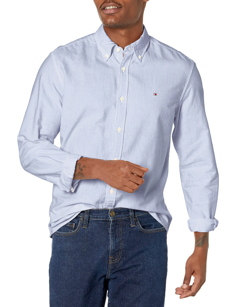 Tommy Hilfiger Mens Long Sleeve Button Down Oxford Shirt in Regular Fit-27