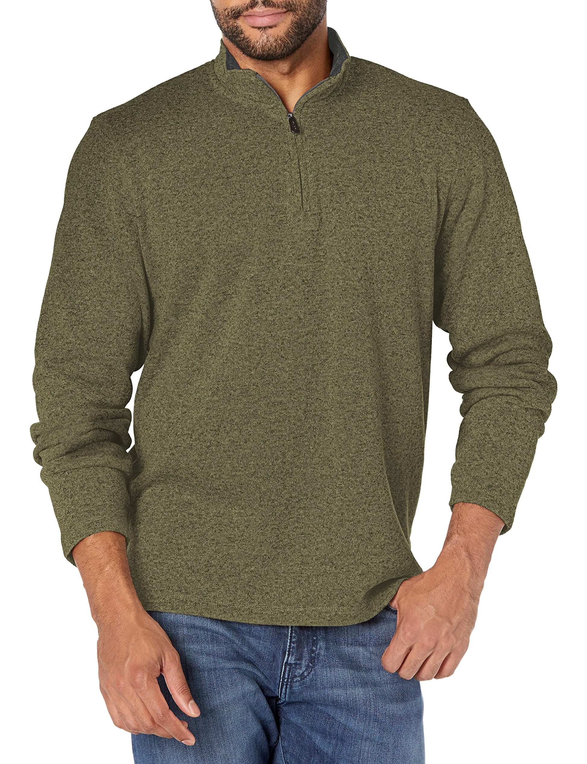 Wrangler Authentics mens Long Sleeve Fleece Quarter-zip-4