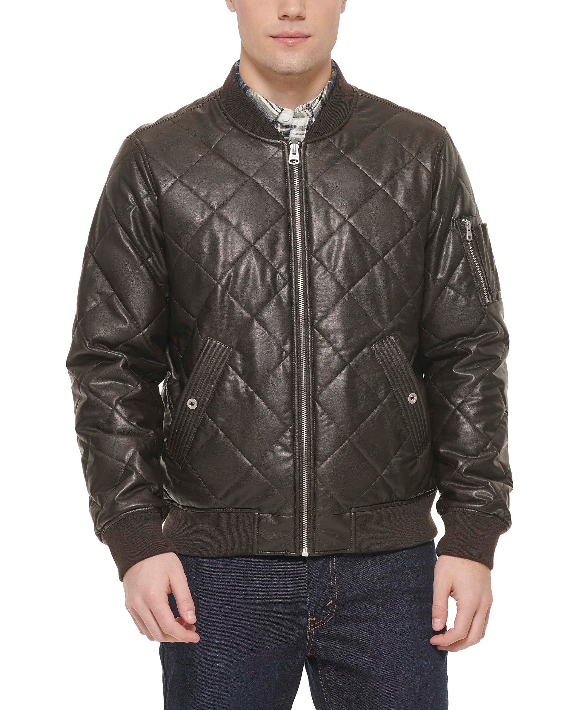Levi's mens Diamond Quilted Bomber Jacket-2
