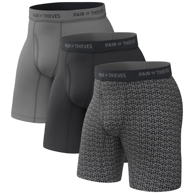 Pair of Thieves Men’s Long Boxer Briefs – Soft, Breathable, Quick Dry Underwear with 4-Way Stretch – Multi-Pack-20