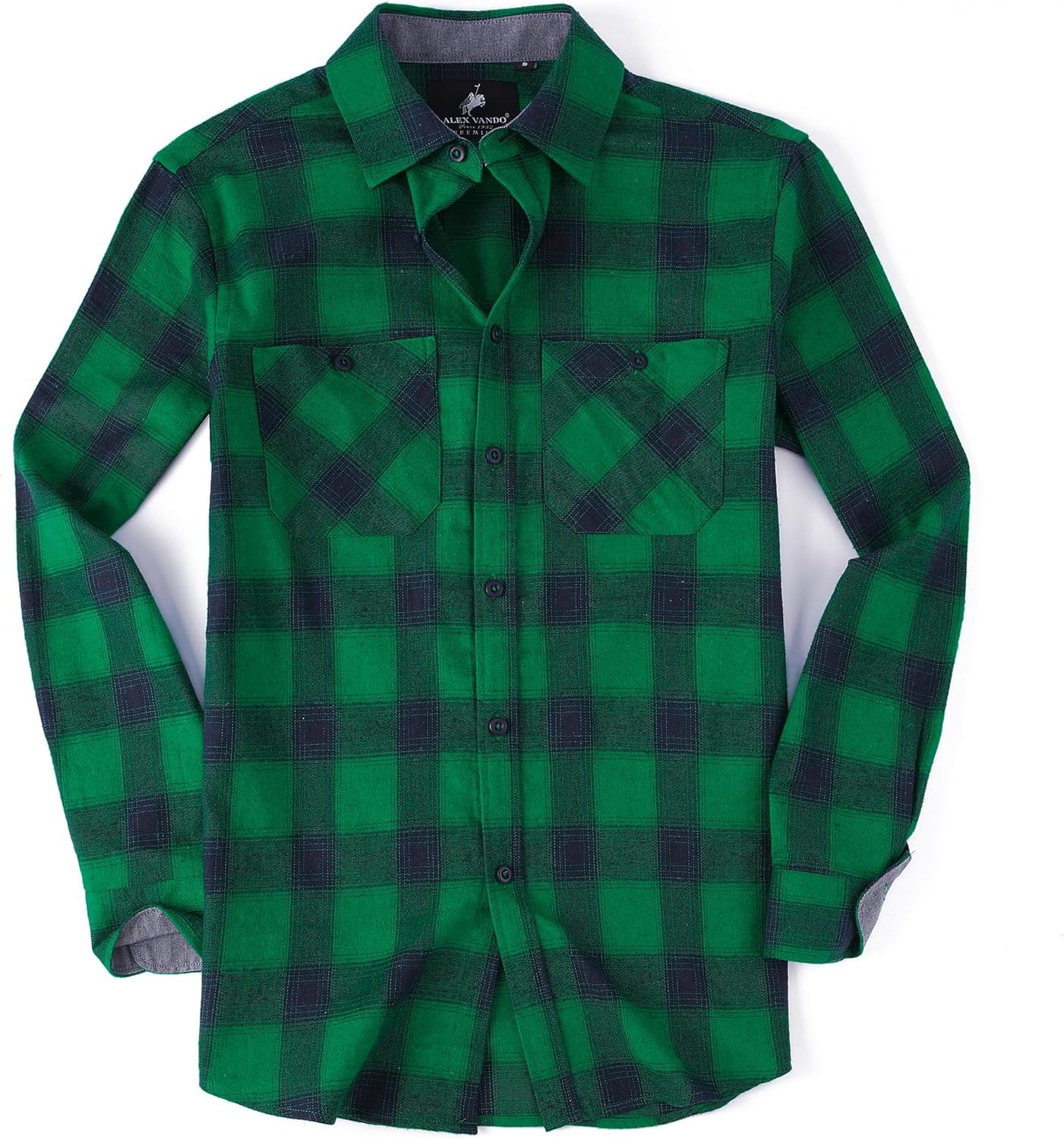 Esabel.C Mens Flannel Shirt Regular Fit Long Sleeve,Casual Button Down Plaid Flannel Shirt for Men-62