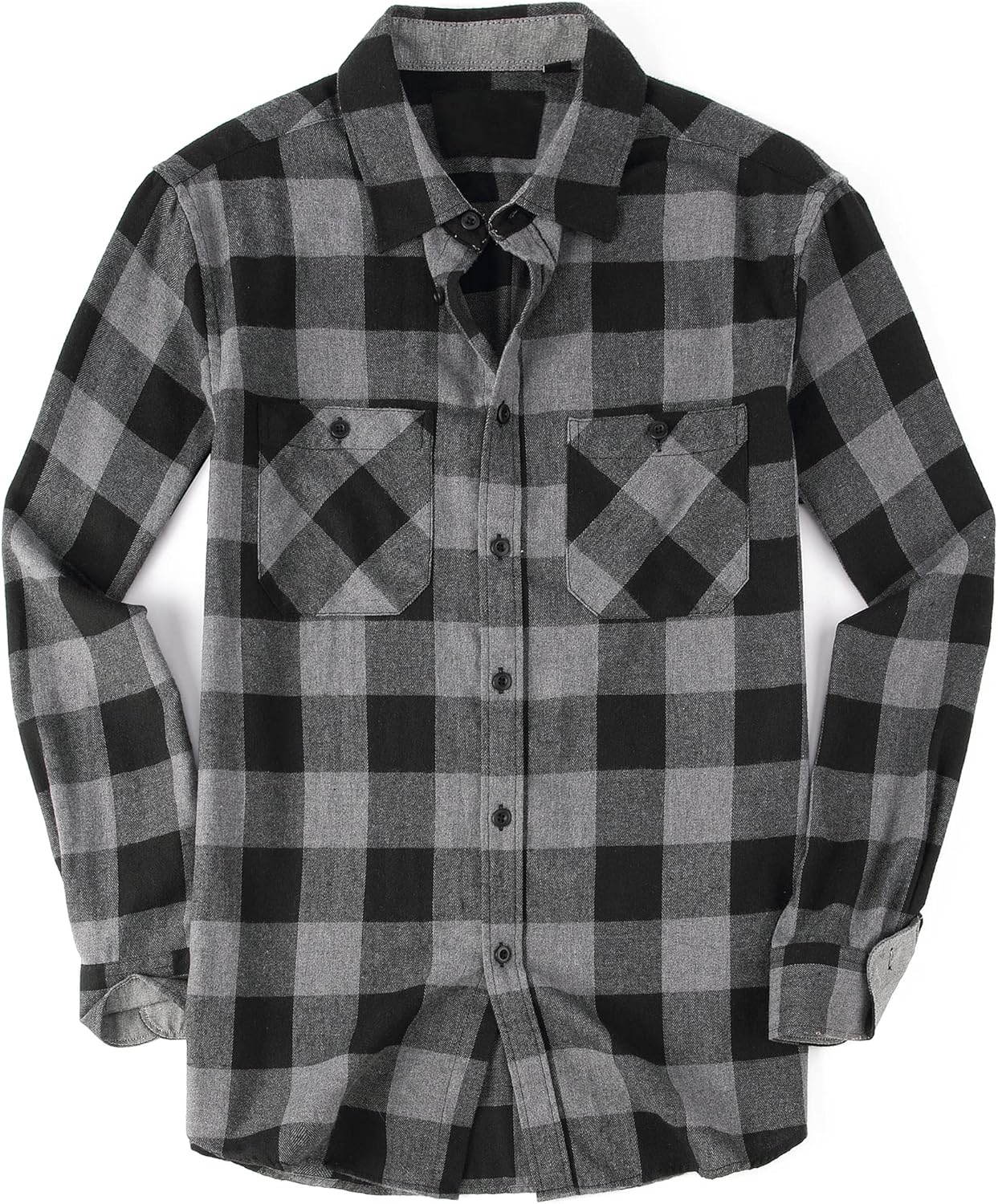 Esabel.C Mens Flannel Shirt Regular Fit Long Sleeve,Casual Button Down Plaid Flannel Shirt for Men-43