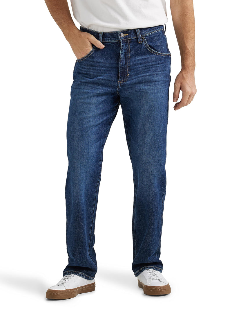 Wrangler Mens Men's Free-to-Stretch Relaxed Fit Jean-88