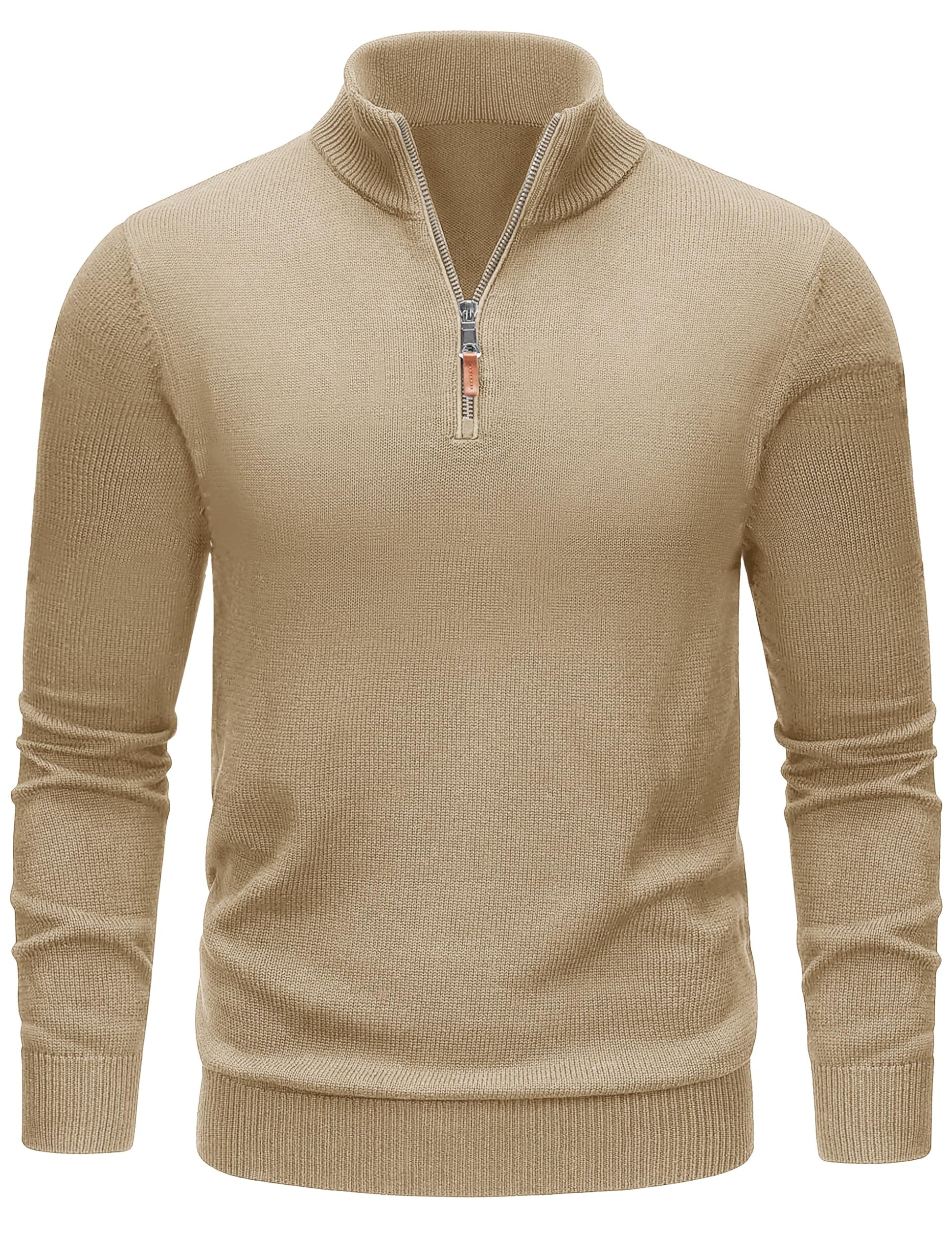 TACVASEN Men's 1/4 Zip Sweaters Cotton Casual Pullover Sweaters Knit Fall Winter Sweatshirts-10
