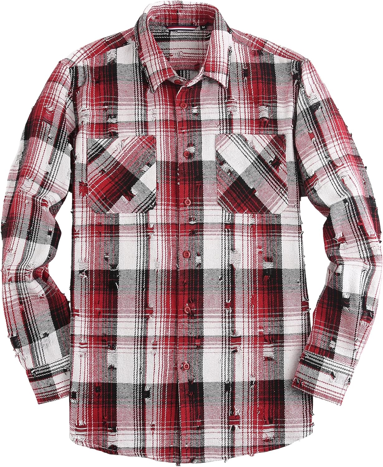 Esabel.C Mens Flannel Shirt Regular Fit Long Sleeve,Casual Button Down Plaid Flannel Shirt for Men-64