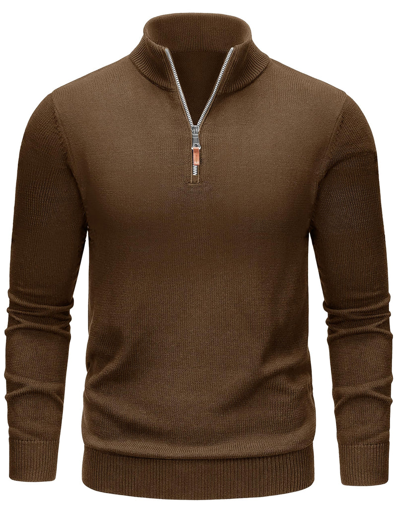 TACVASEN Men's 1/4 Zip Sweaters Cotton Casual Pullover Sweaters Knit Fall Winter Sweatshirts-26