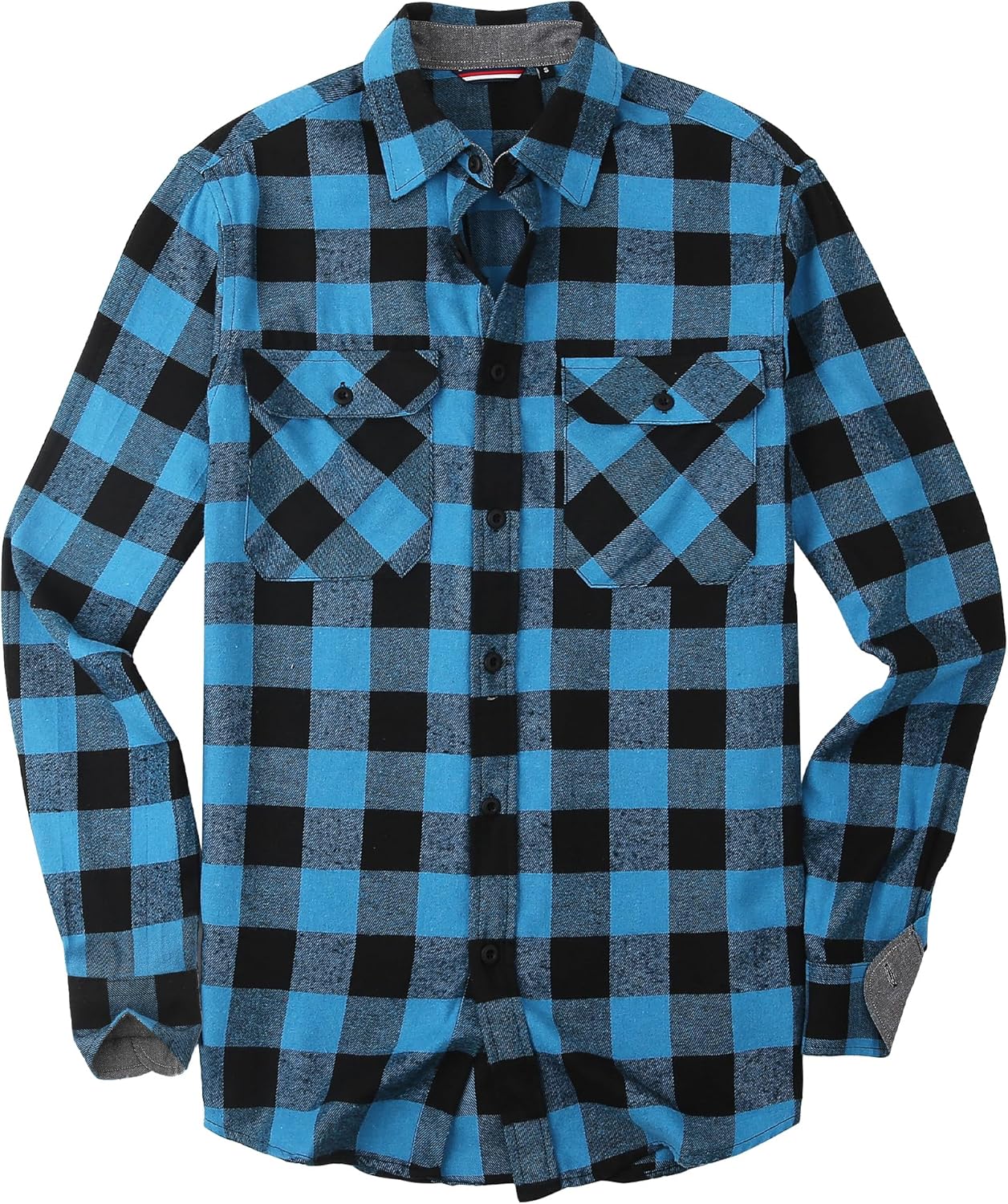Esabel.C Mens Flannel Shirt Regular Fit Long Sleeve,Casual Button Down Plaid Flannel Shirt for Men-40