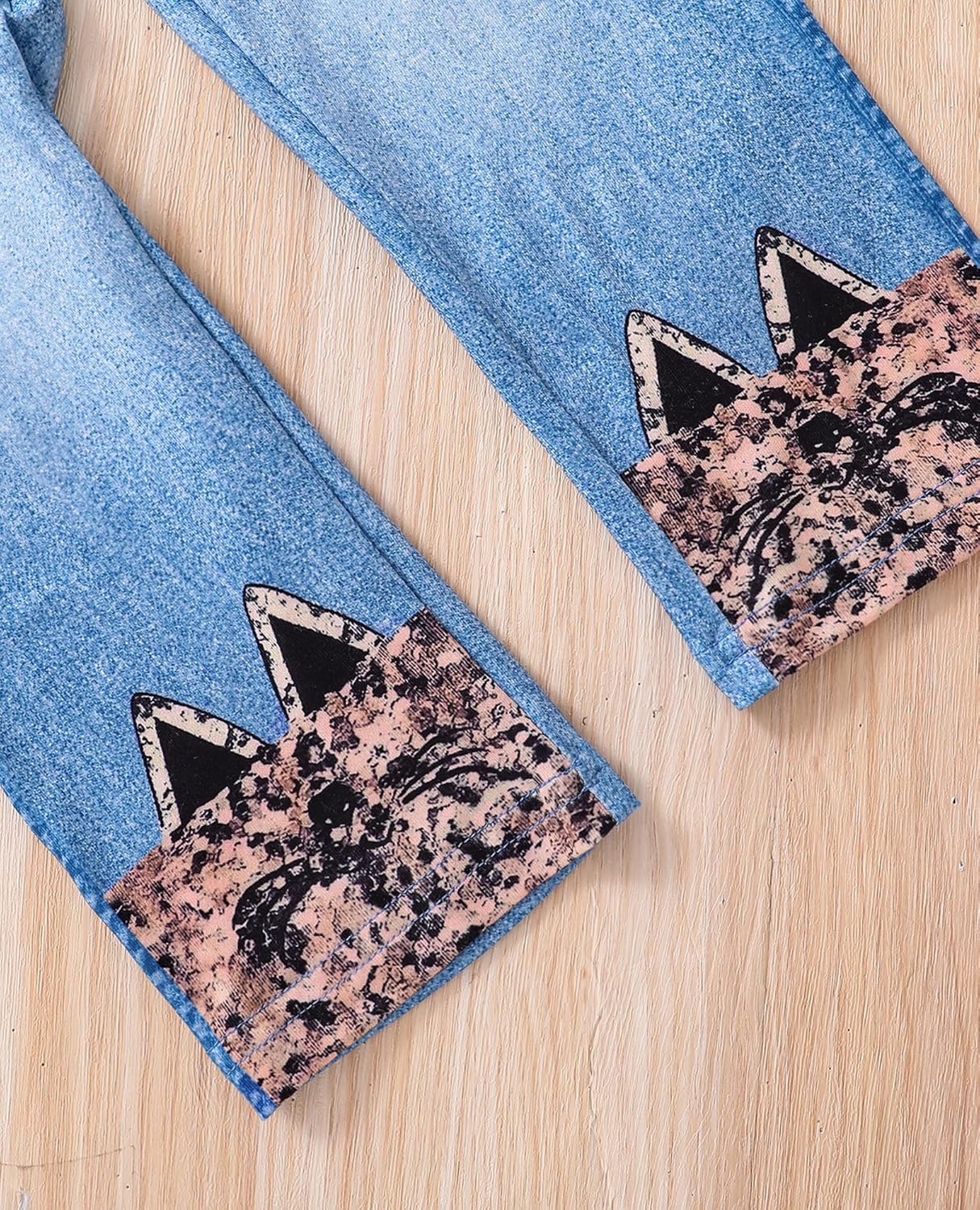 VeryNew Toddler Girl Clothes Sets, 2Pcs Cute Fall Outfit for Little Girls, Long Sleeve Top & Pants for Size 4-8T