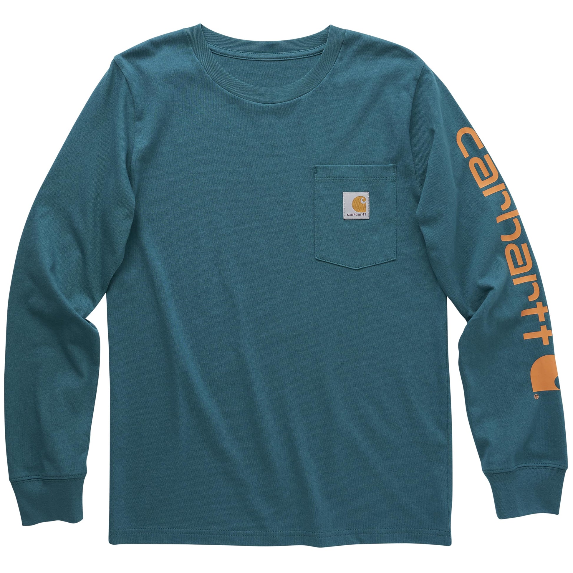 Carhartt Boys' Long-Sleeve Logo Sleeve Pocket T-Shirt