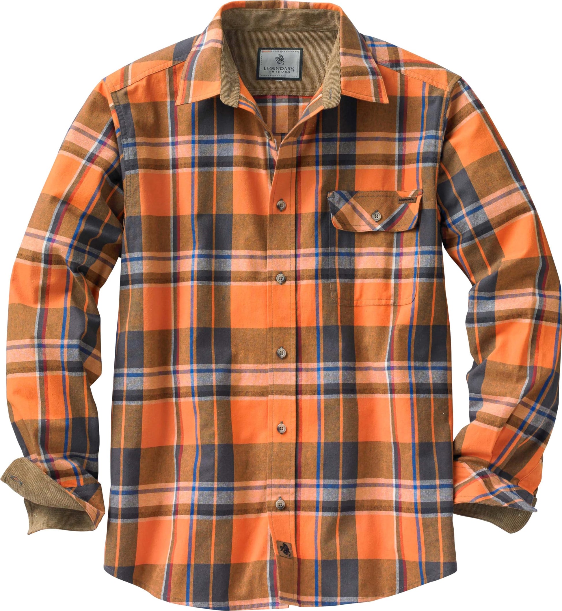 Legendary Whitetails Men's Flannel Shirt Long Sleeve Button Down 100% Cotton-68
