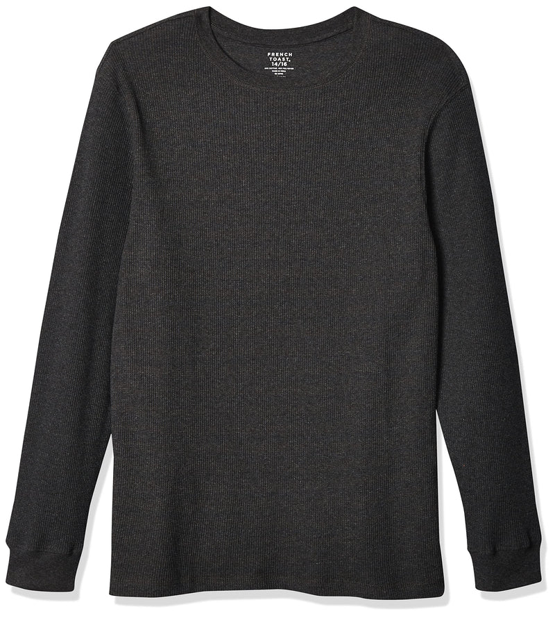 French Toast Boys Long Sleeve Thermal Waffle Tee T-Shirt White