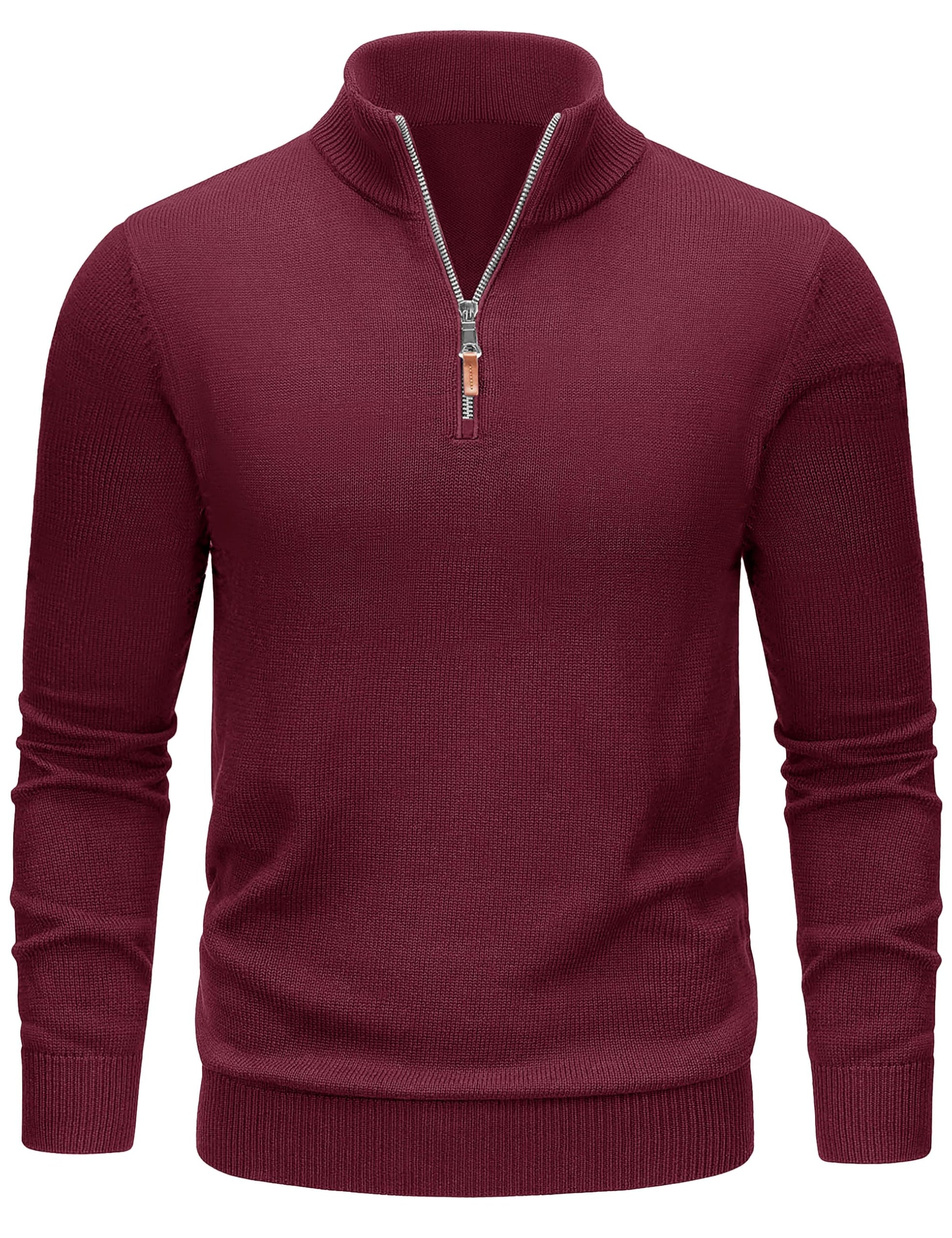 TACVASEN Men's 1/4 Zip Sweaters Cotton Casual Pullover Sweaters Knit Fall Winter Sweatshirts-28