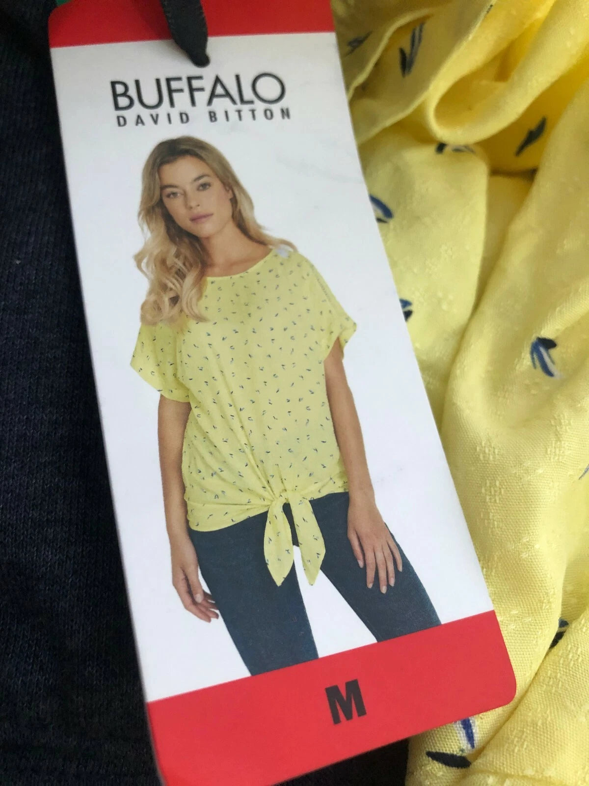 Buffalo Ladies' Tie Front Top (Yellow, M)