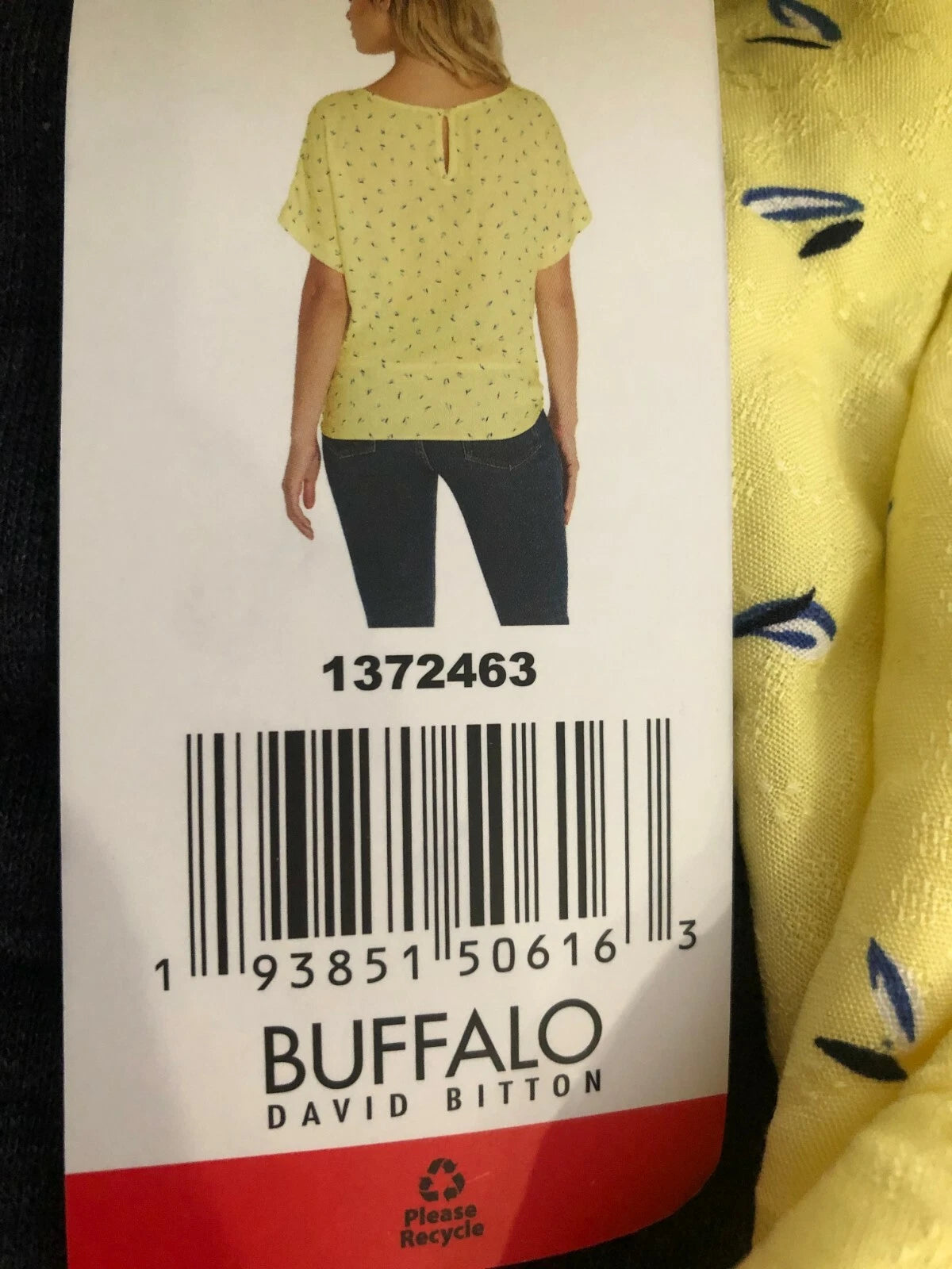 Buffalo Ladies' Tie Front Top (Yellow, M)-3