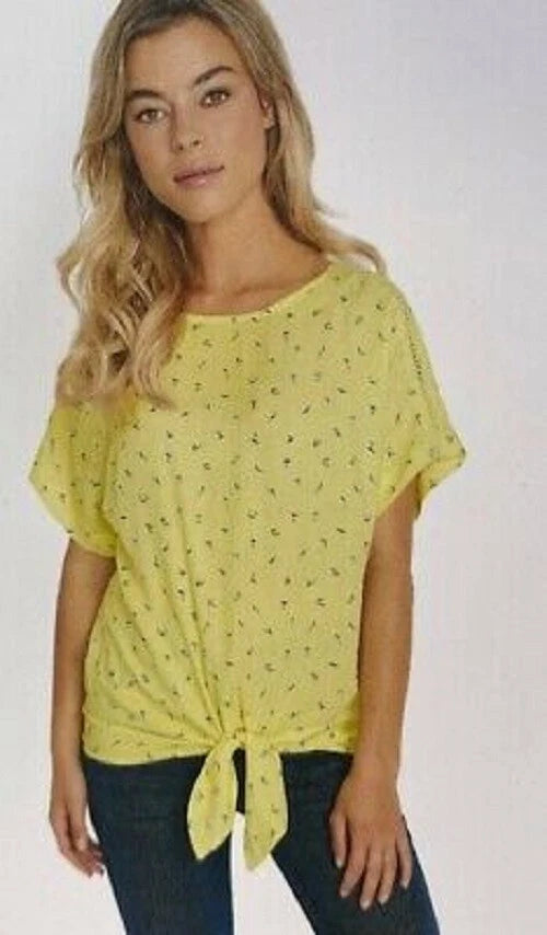 Buffalo Ladies' Tie Front Top (Yellow, M)