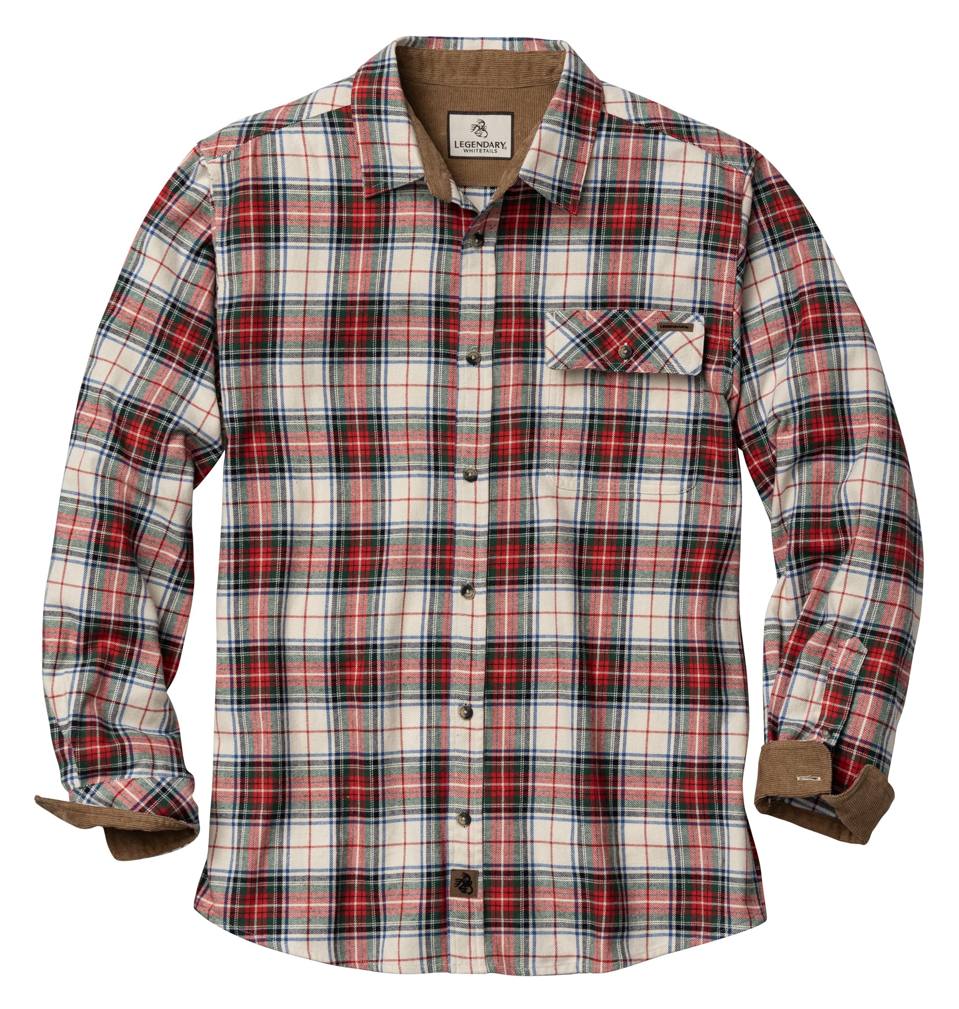 Legendary Whitetails Men's Flannel Shirt Long Sleeve Button Down 100% Cotton-53