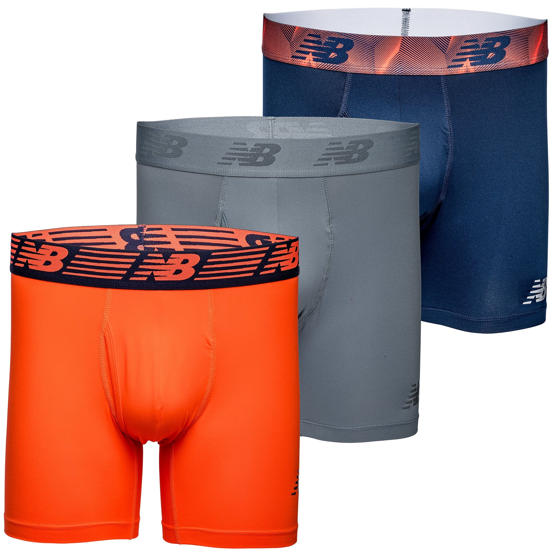 New Balance Men's Performance Boxer Briefs with Fly, Breathable Stretch Underwear, Moisture Wicking, Soft Waistband (3 Pack)-8