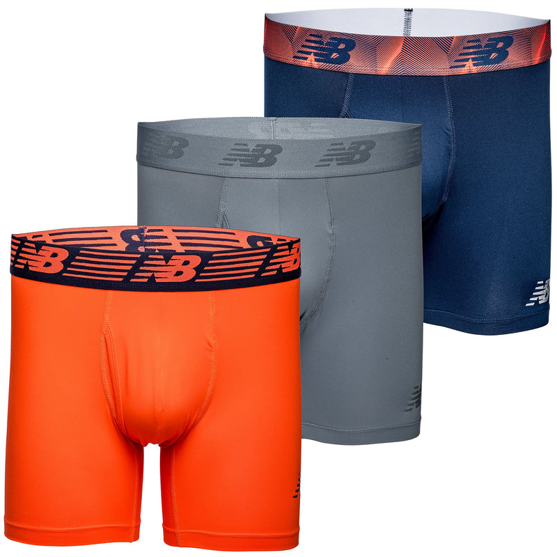 New Balance Men's Performance Boxer Briefs with Fly, Breathable Stretch Underwear, Moisture Wicking, Soft Waistband (3 Pack)-8