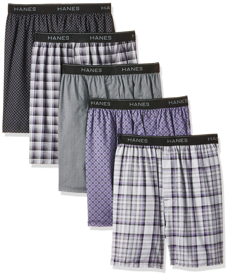 Hanes Men's Underwear Boxers Pack, Cool & Breathable Cotton Underwear, Moisture-Wicking Boxers for Men-18