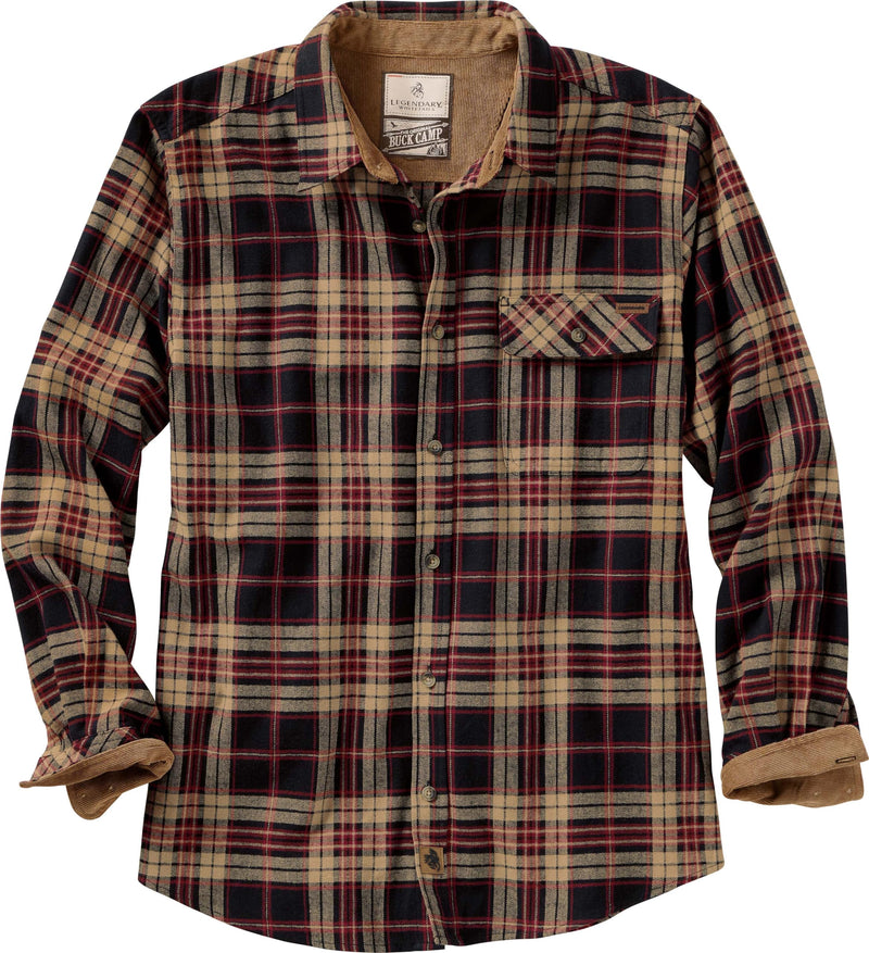 Legendary Whitetails Men's Flannel Shirt Long Sleeve Button Down 100% Cotton-34