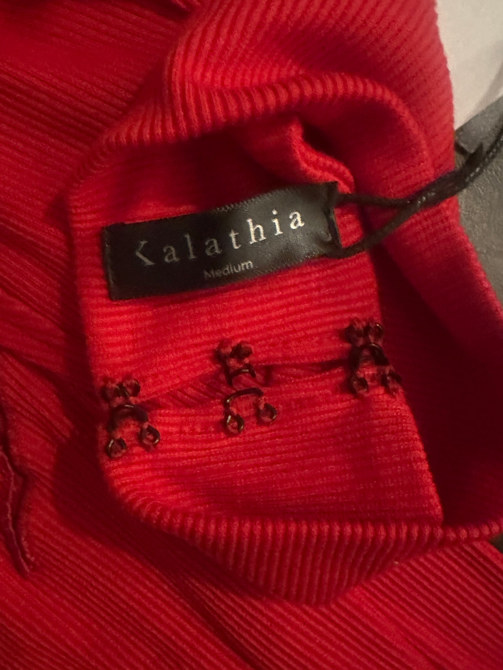 Kalathia Women's Scratch Dress, MEDIUM, RED-5