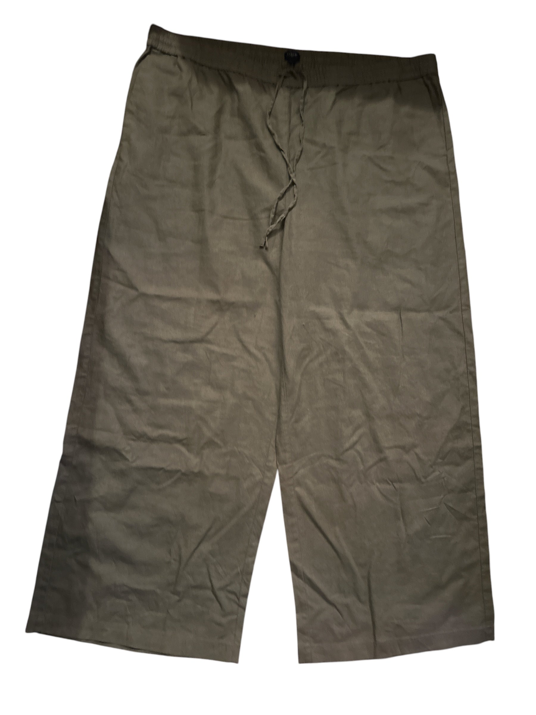 J.CREW linen-blend slim wide-leg drawstring pant, GSU, 20-3