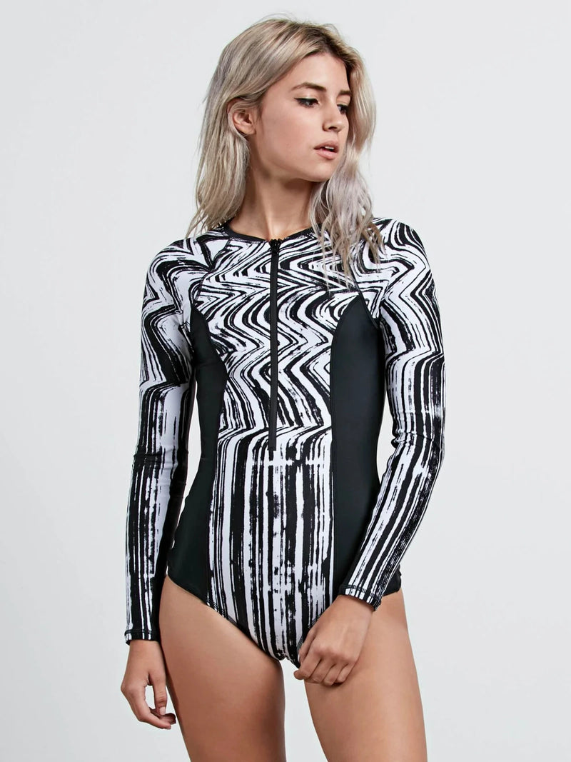 Volcom Women's Stay Tuned Swim Bodysuit, BLACK, XS-1