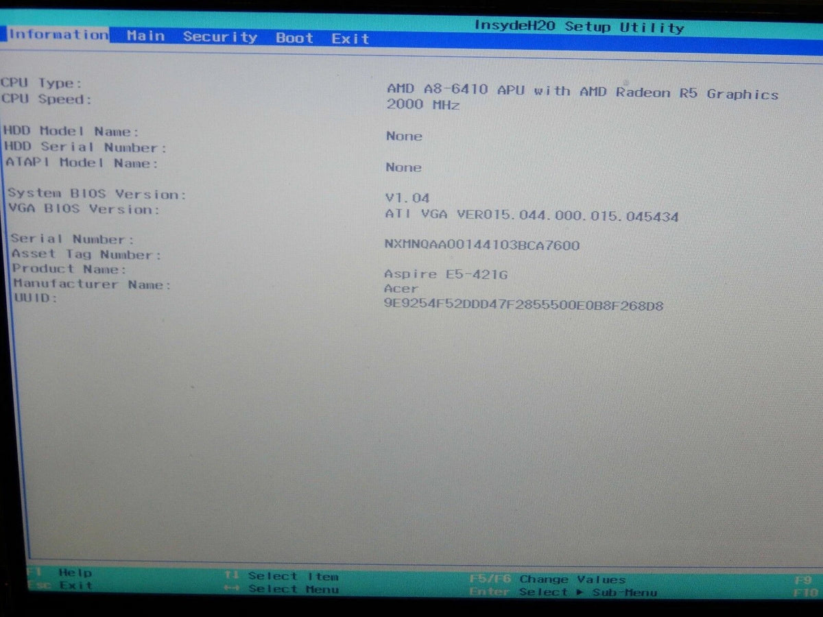 Acer E14 E5-421G AMD A8-6410 APU Motherboard W/RADEON R5 2.0GHz CPU NBMNQ11004