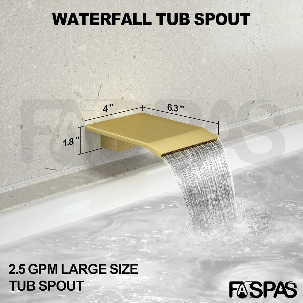 Fatspas 12 Inch Shower Faucet Set, Rainfall Shower System with Tub Spout
