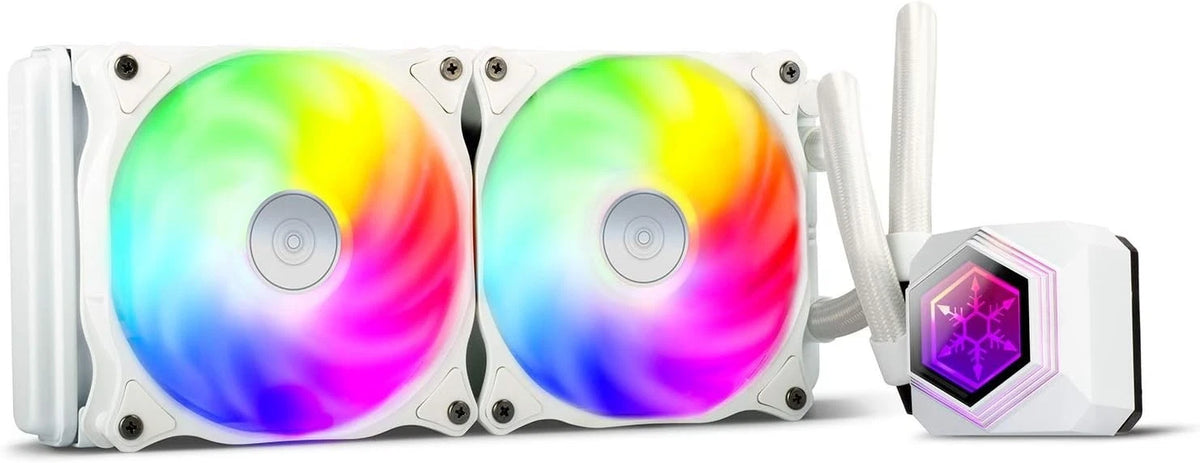 SilverStone Technology PF240W-ARGB, White, PermaFrost, AIO, 240mm, PWM, ARGB