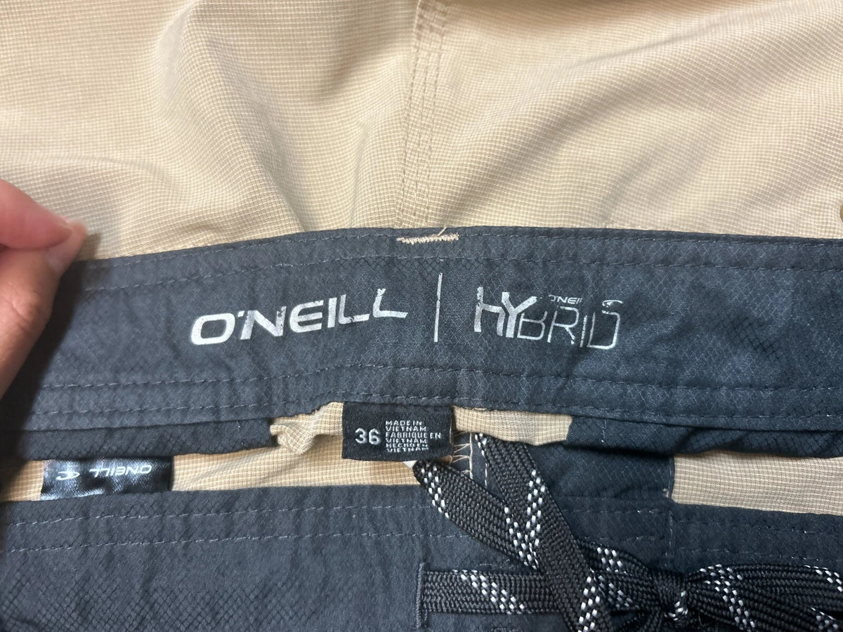 O'neill Men's Hybrid Shorts Swim Trunks, Tan, Size 36