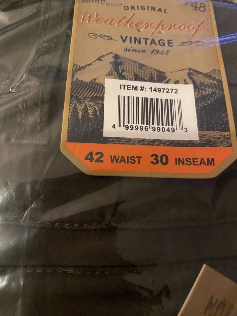 Weatherproof Vintage Men's Flex Commuter Pant Regular fit, OLIVE, 42 X 30