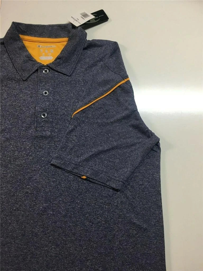 Champion Elite Men's Toledo Coach Collar Short Sleeve Polo Shirt, Navy, Medium