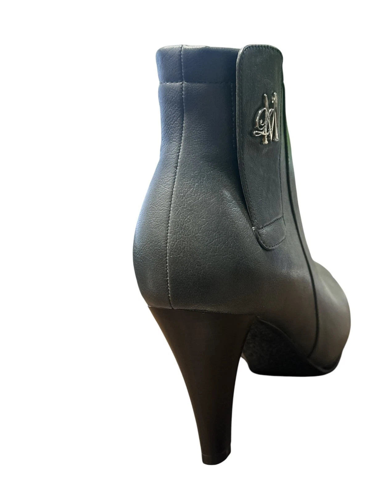 Llynda More Women More Love Faux Leather Comfortable Mid Heel Ankle Boot, 10