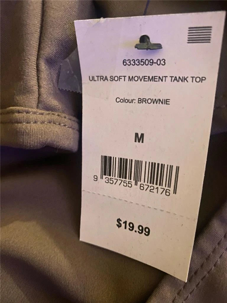 Cotton On Ladies Ultra Soft Movement Tank Top, BROWNIE, M